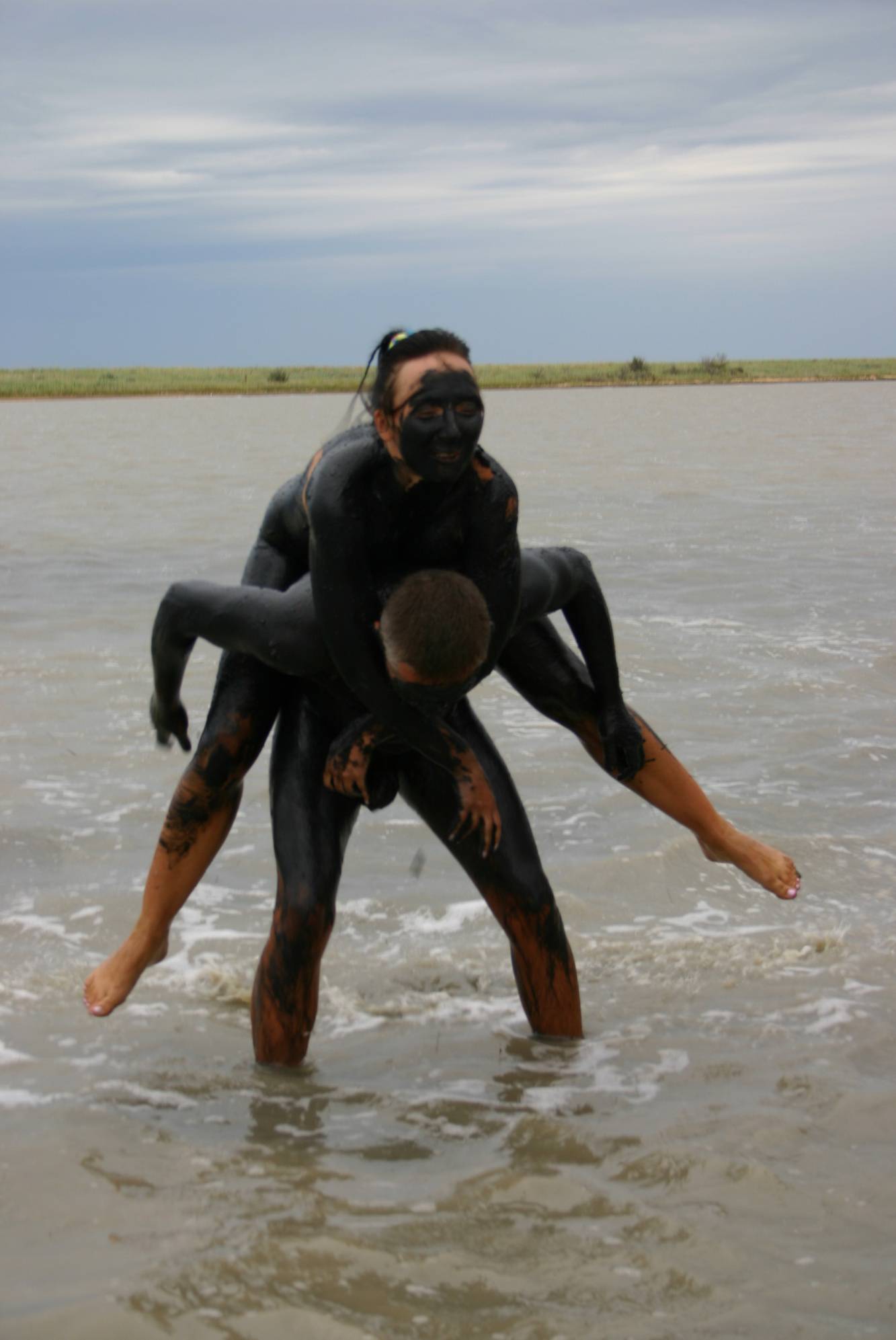 Purenudism Pics Black Mud-Paint Couples - 1
