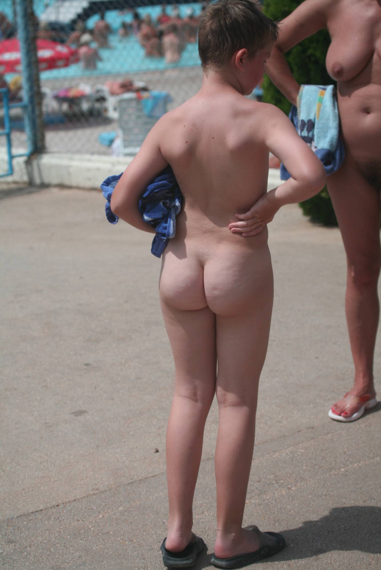 Purenudism Pics Naturist Pool Exit Stand-By - 2
