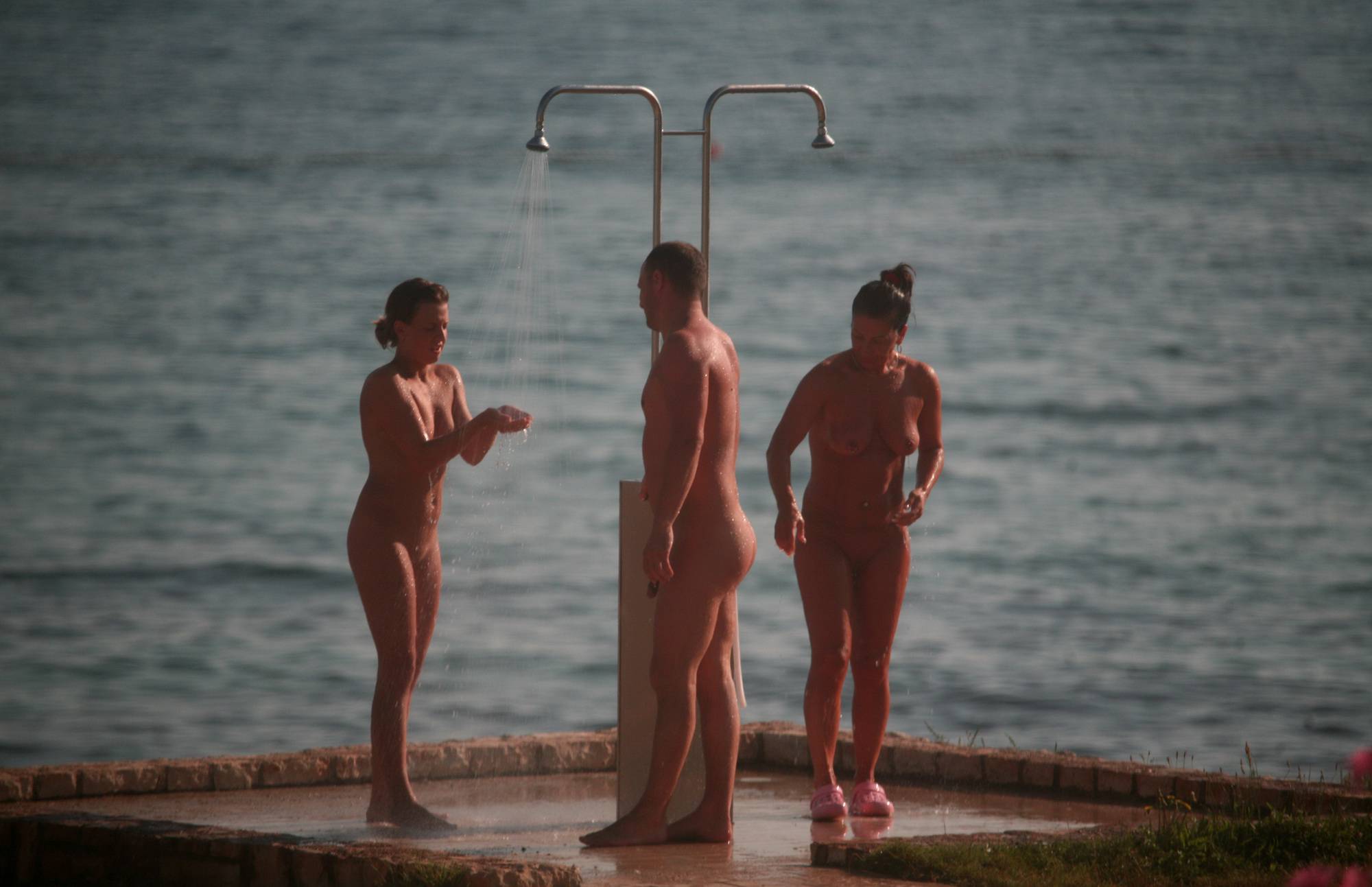 Purenudism Pics Naturist Shower at Dusk - 2