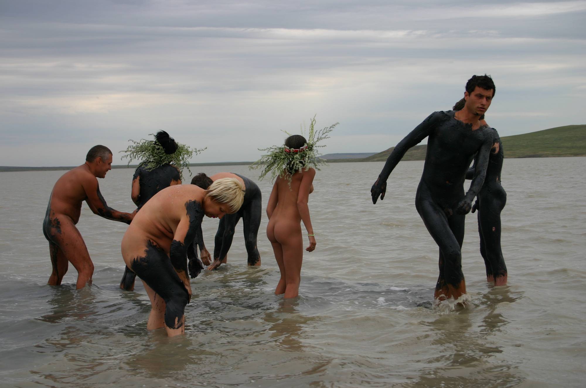 Nude Mud Painted Groups - 2