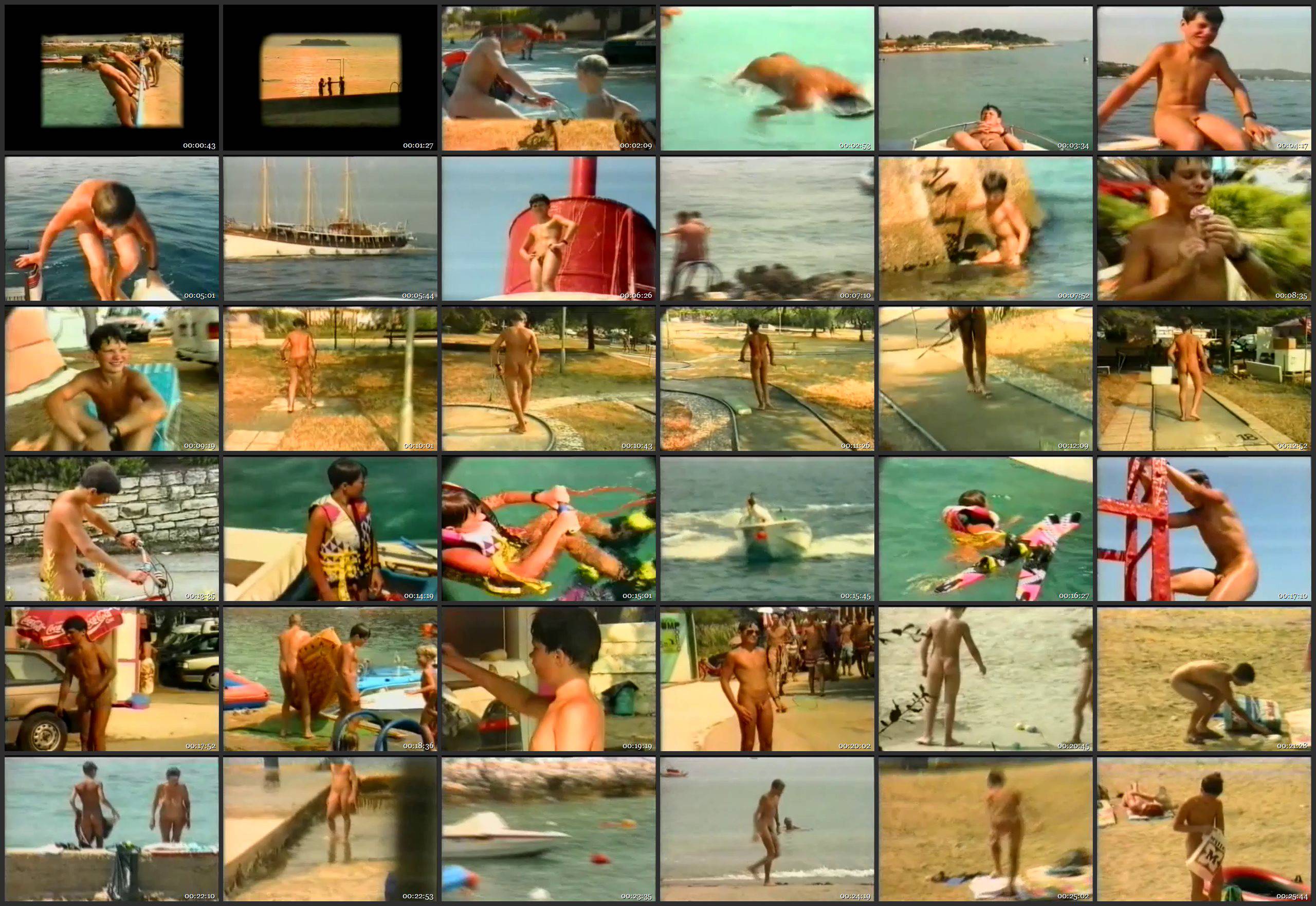 Other Nudist Videos On The Land and In The Water - Nudist Boys Video - Thumbnails