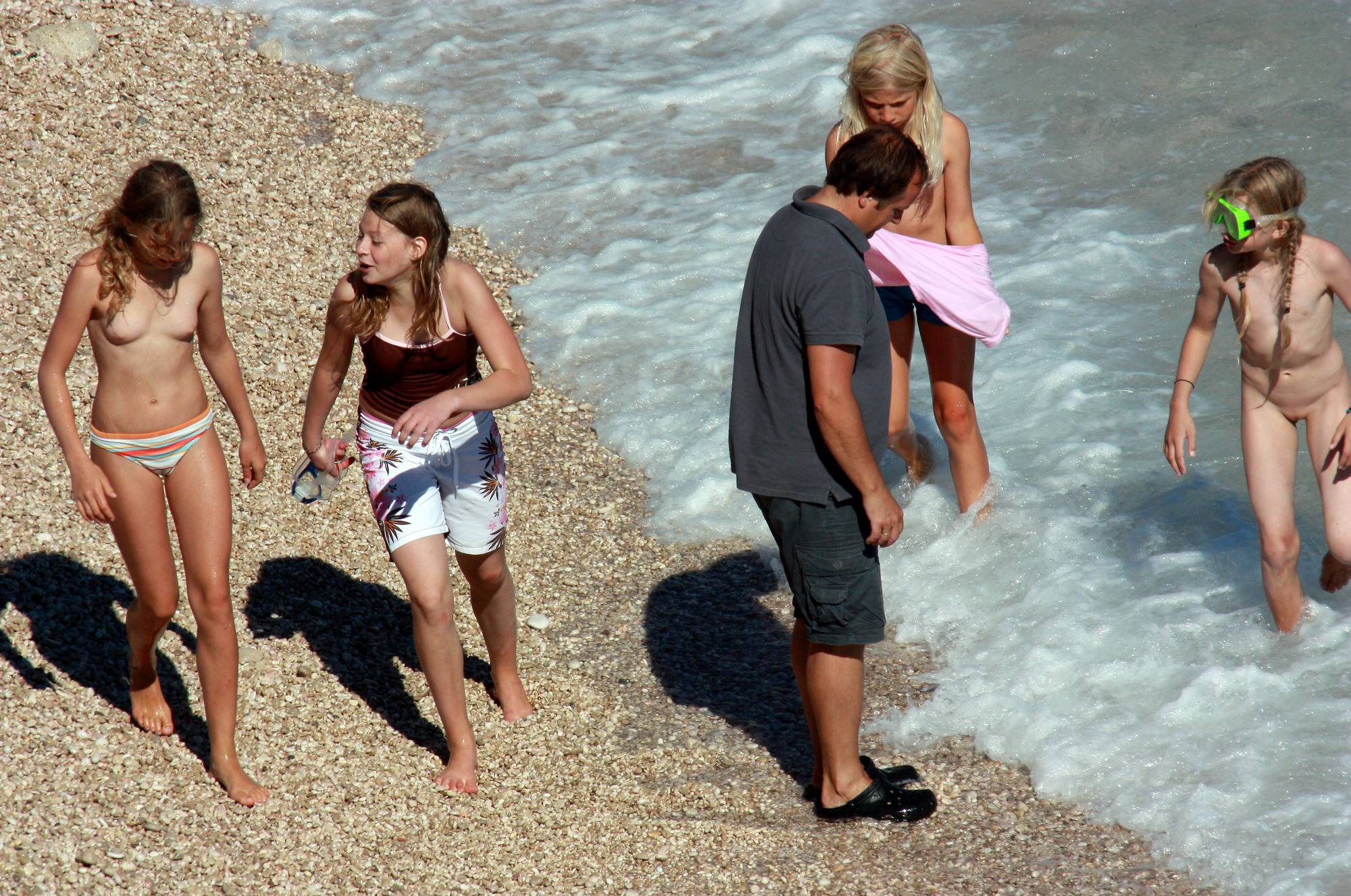 Purenudism Pics Kids and Friends Beach Walk - 1