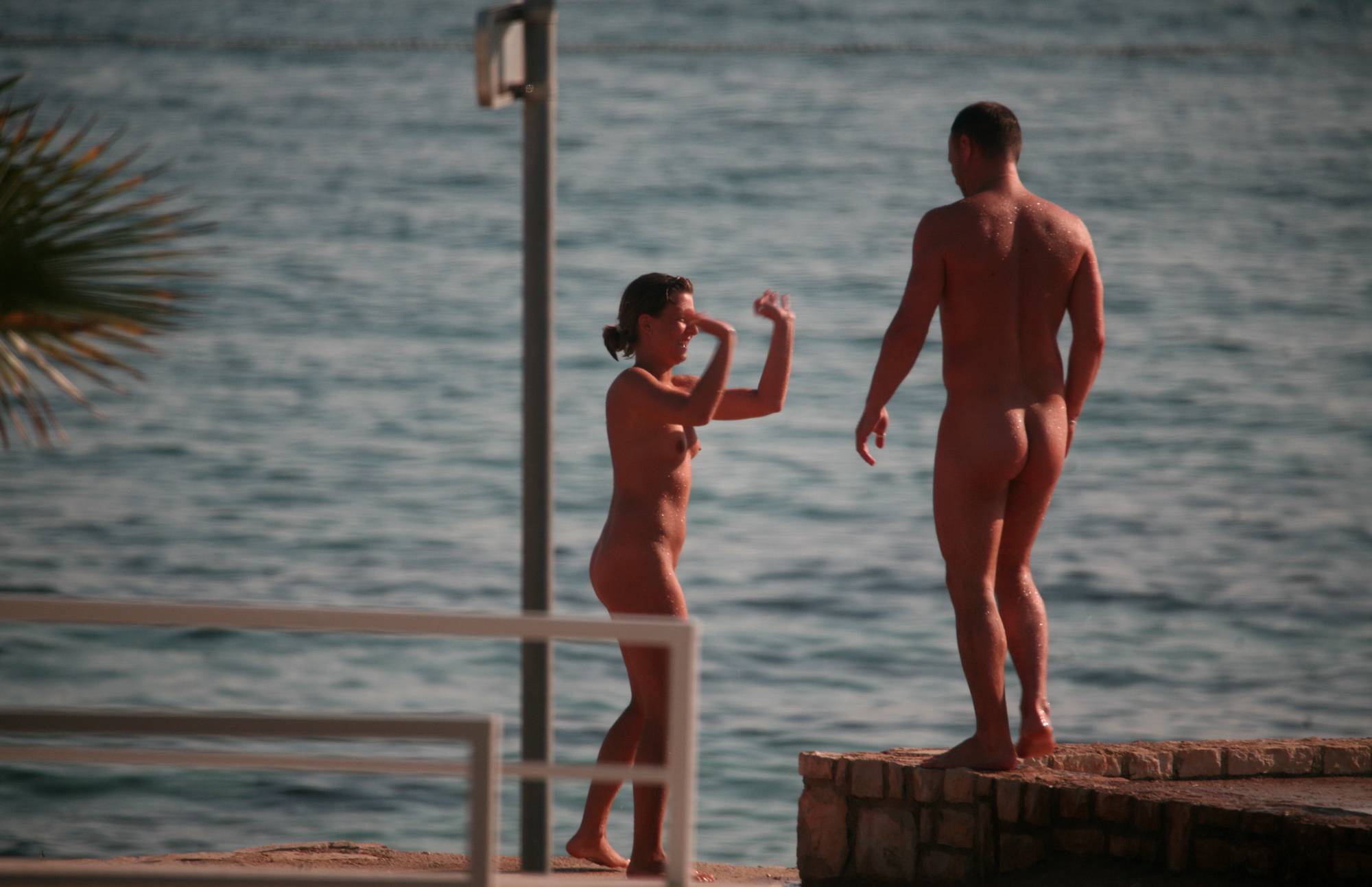 Purenudism Pics Naturist Shower at Dusk - 1