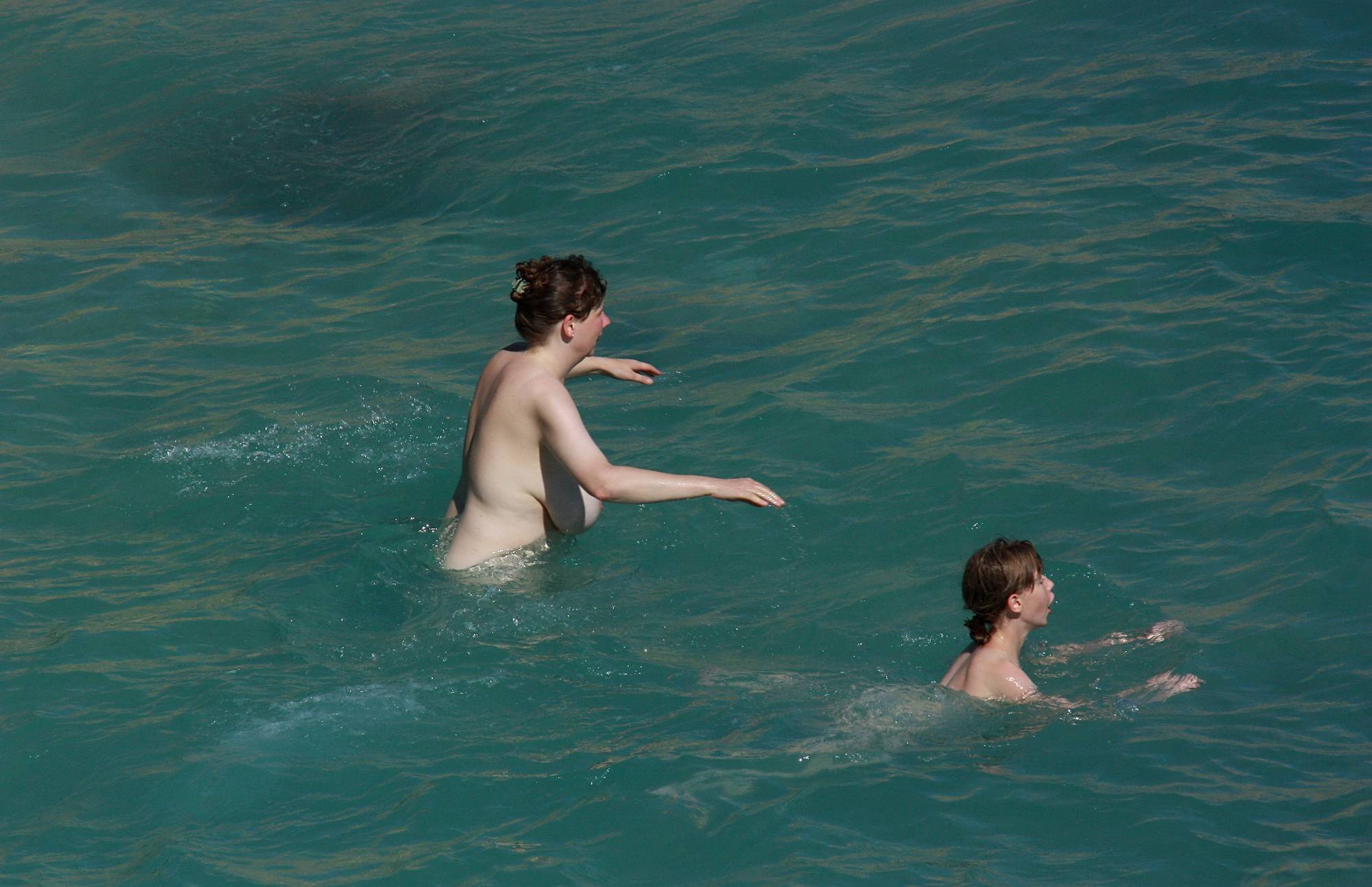 Purenudism Pics Wading Through The Sea - 2