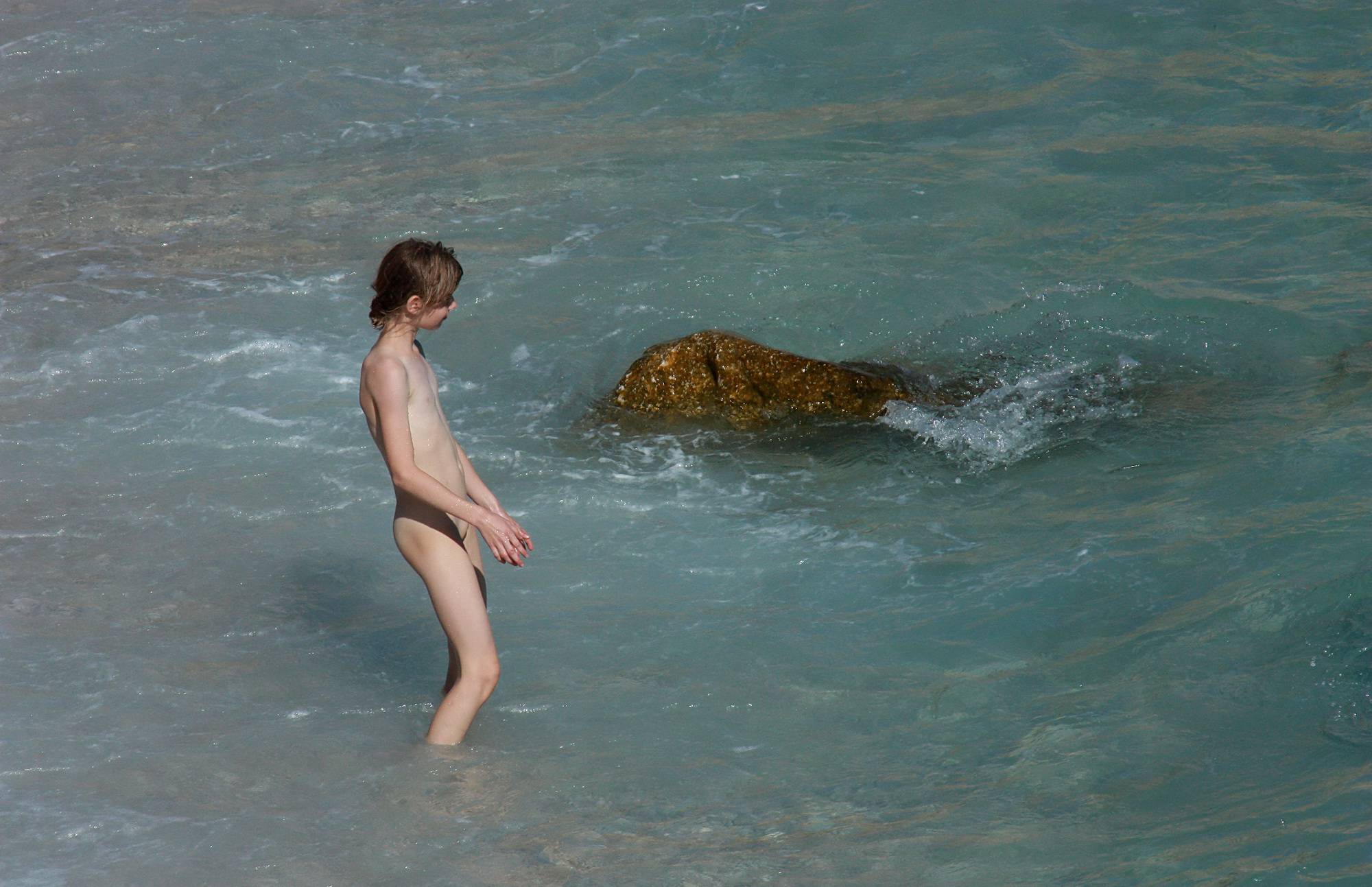 Purenudism Pics Turquoise Ocean Swim - 1