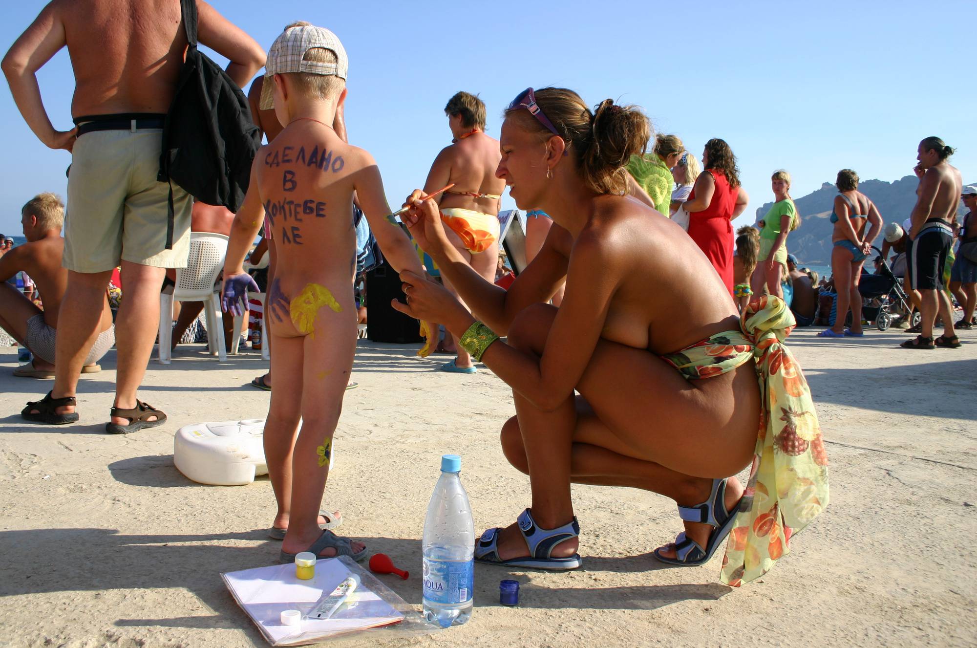 Young Child Gets Painted - 2